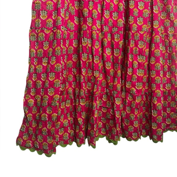 LEA Smocked Cotton Floral Maxi Dress Lightweight Flowy 1X - Picture 2 of 12